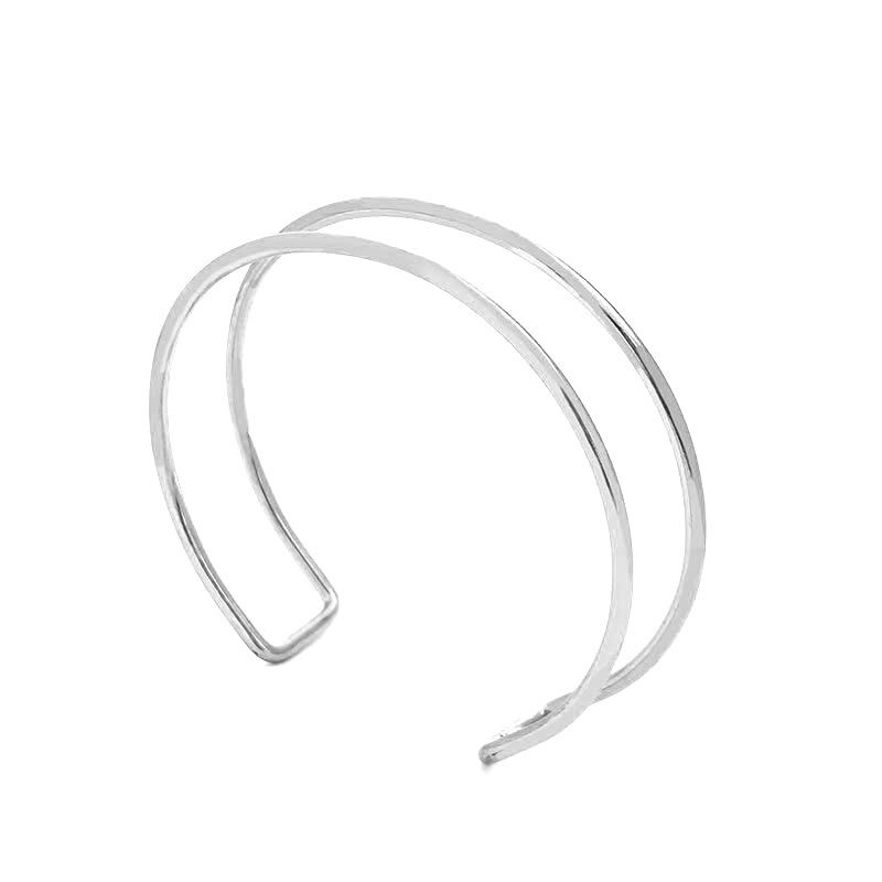 Trendy Exaggeration Hollowed-out Multiple Layers Cross Personalized Arm Ring Adjustable Opening Bangles for Women Ewellery Gifts