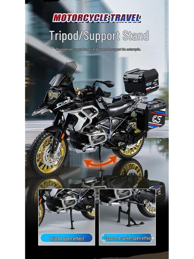 Baoma Waterbird R1250 Alloy Motorcycle Model 1:10 with Sound and Light Simulation, Boxed Collectible Toy