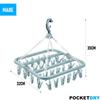 POCKETDRY Sockentrockner 32 Sockenklammern Wäschekrake Wäschespinne Sockenhänger