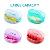 Portable 7 Days Pill Boxes Leather Case Set 7 Pill Boxes Color Coded Date Printed Pill Organizer