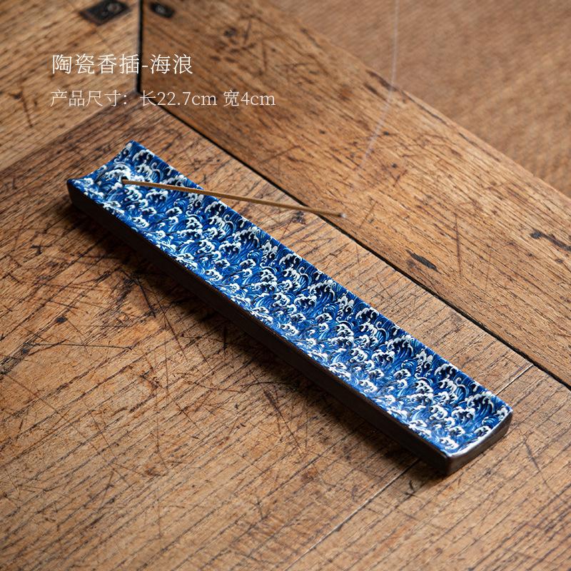 New Antique Chinese Enamel Ceramic Line Incense Home Indoor Incense Holder Decoration Incense Insert Tool Supplies 2025 New