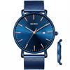 BUREI Men's Watch, Japanese Quartz Movement, Simple, Casual, Waterproof, Stylish, Date Display