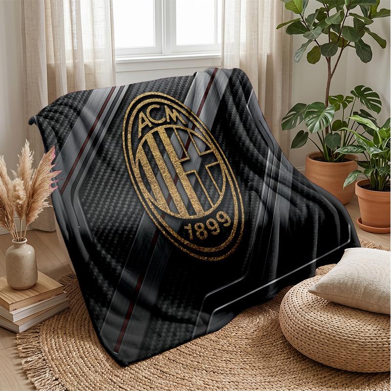 AC Milan Theme blanket Soft Flannel Blanket Plush Throw Blanket Cozy Sofa Bed Blanket for Home Decor