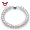 HENGSHENG White Pearl Bracelets 100% 8-9mm 18cm Length Bread Round Natural Freshwater Pearl Hot Sale Jewelry Bracelets For Women