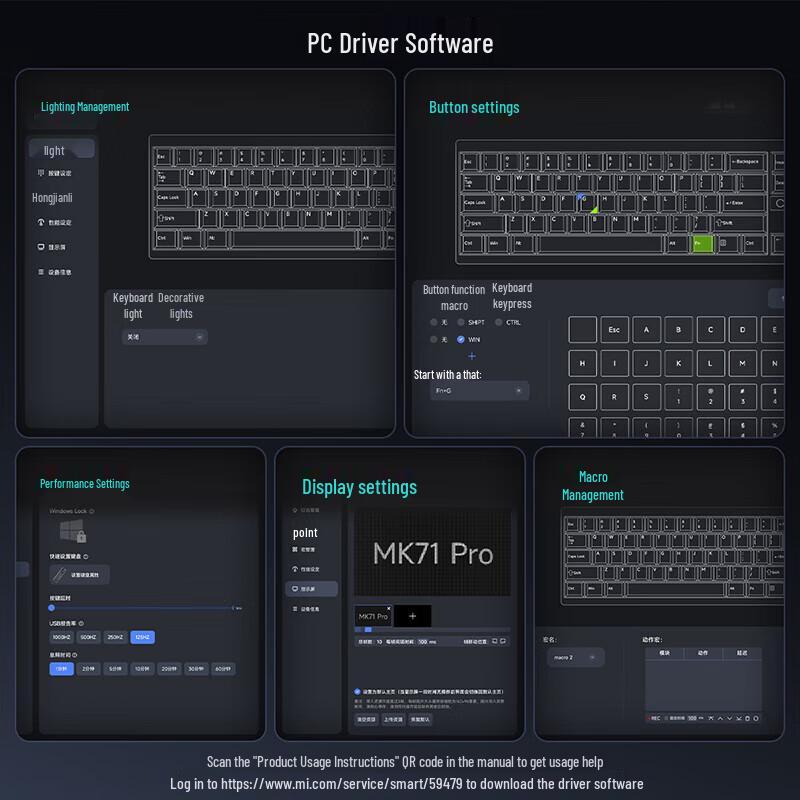 Mi MK71 Pro Tri-Mode 71-Key Gasket Mechanical Keyboard