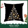Black Gold Christmas Theme Pillowcase Bedroom Cushion Cover 100% Polyester Living Room Cushion Pillowcase Home Decor