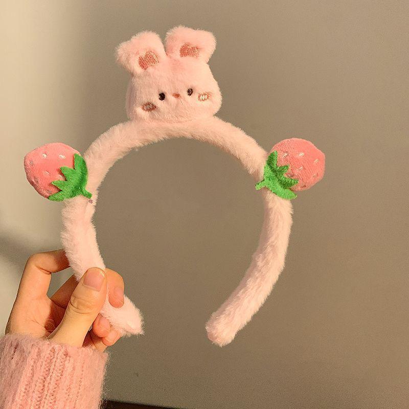 Cartoon Plush Headband: Cute Hair Accessory for Women & Kids, Perfect for Face Washing