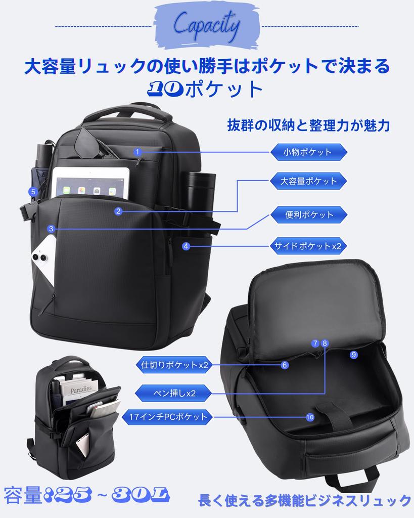 Business Large Equipped with USB Water Business Job Gray [YCD] Men's Backpack, Stylish, Popular, Backpack, Capacity, Port, Waterproof, Repellent,