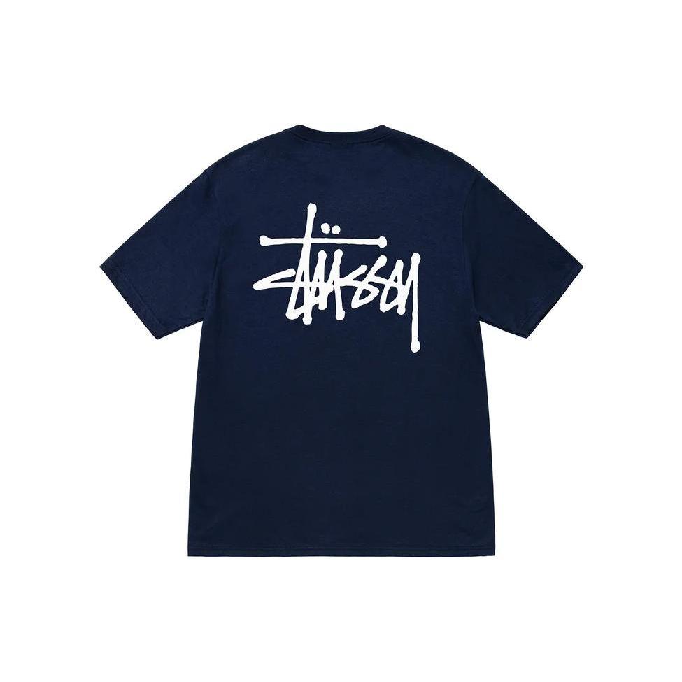 Stussy Classic Basic Printed Short Sleeve T-Shirt Unisex Tops Black 1904257-1