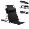 Bed Backrest Multi Angle Adjustable Stable Suppport Foldable Bed Chair with Pillow for Elder Disability Black