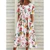 BITCED Fashion Summer Spring Short Sleeve O-Neck Casual Dresses