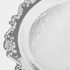 7"/9"/11" Metal Silver Round Tea Platter Dessert Serving Tray