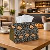 1pc Arts And Crafts Style Tissue Holder - Floral Fan Lotus Design for Storing Napkins, Compatible with Rolls, Facial Tissues, Or Single Sheets. Availa