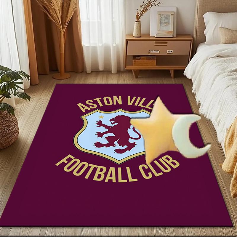 Aston Football Club Printed Office Carpet Chair Cushion Entryway Rug, Rugs for Living Room, Bedroom Christmas gifts