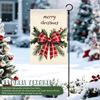 Weihnachts Schmetterling StechpalmeGartenflagge 12x18 Zoll Doppelseitig für Hof Außen Willkommensflagge Dekoration (Ohne Fahnenmast)