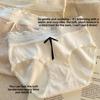 Female Spring and Autumn Sweet Bow Pure Cotton 10A Antibacterial Extended Crotch Mid Waist Panties