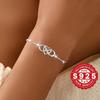 Elegant 925 Sterling Silver Heart-shaped Bracelet with Cubic Zirconia Is Perfect for Dinner Parties and Gifts
