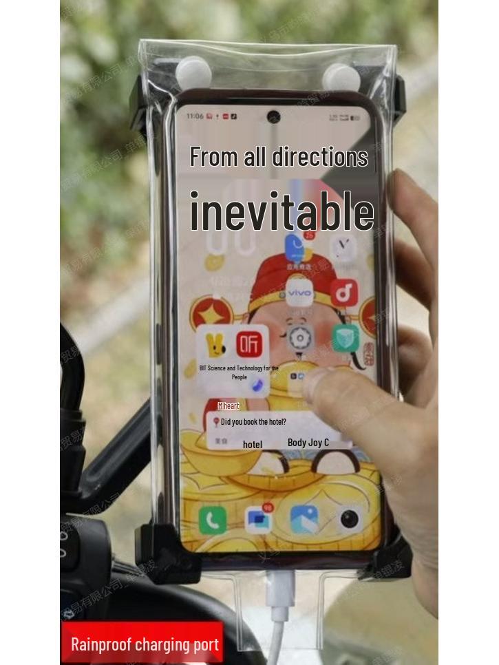 

Водонепроницаемая сумка для телефона для электровелосипеда с перезаряжаемым сенсорным экраном и навигационным кронштейном Special Size