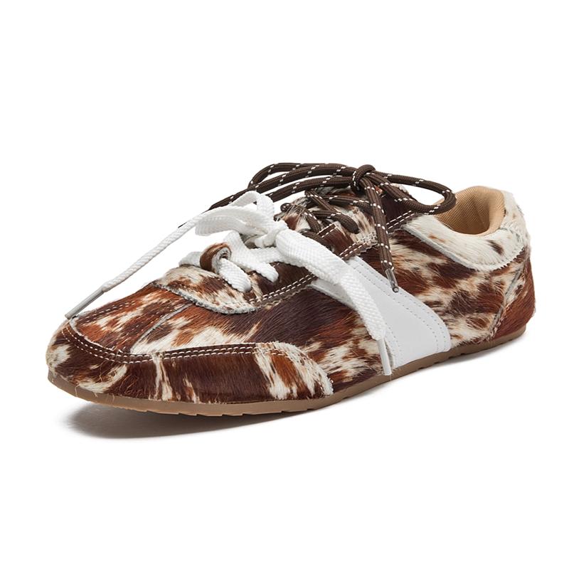 

Женские туфли на плоской подошве из натуральной кожи и конского волоса, женские кроссовки большого размера на шнуровке 41