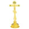 Orthodoxe Kerkleverancier Altaar Jezuskruis met Voet Verguld Kleurrijk Emaille Decor Bisschop Pastor Religie Cadeau