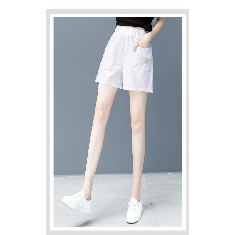 Summer Shorts Women's High Waist Wide Leg Pants Thin Loose Fifth Pants Ins Fashion Leisure Sports Commute