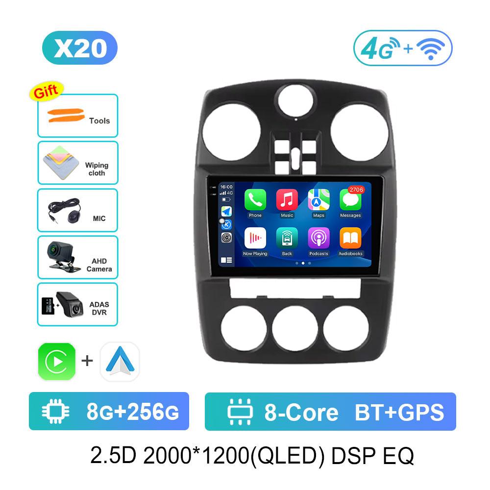 Android 14 Car Radio Multimedia Player for Chrysler PT Cruiser 2007 - 2009 WiFi GPS Navigation DSP Stereo Split Screen Head Unit