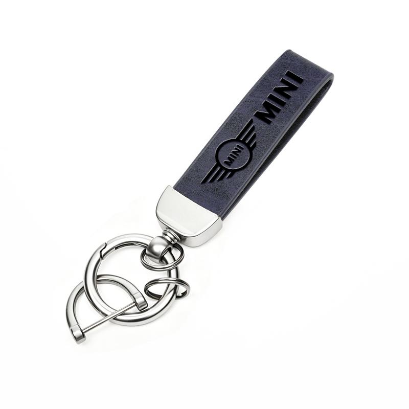 Auto-Emblem Rindsleder Schlüsselanhänger Schlüsselhalter Für BMW Mini Cooper One JCW WORKS F54 F55 F56 F57 F60 R50 R52 R53 Paceman Schlüsselanhänger qclyn77