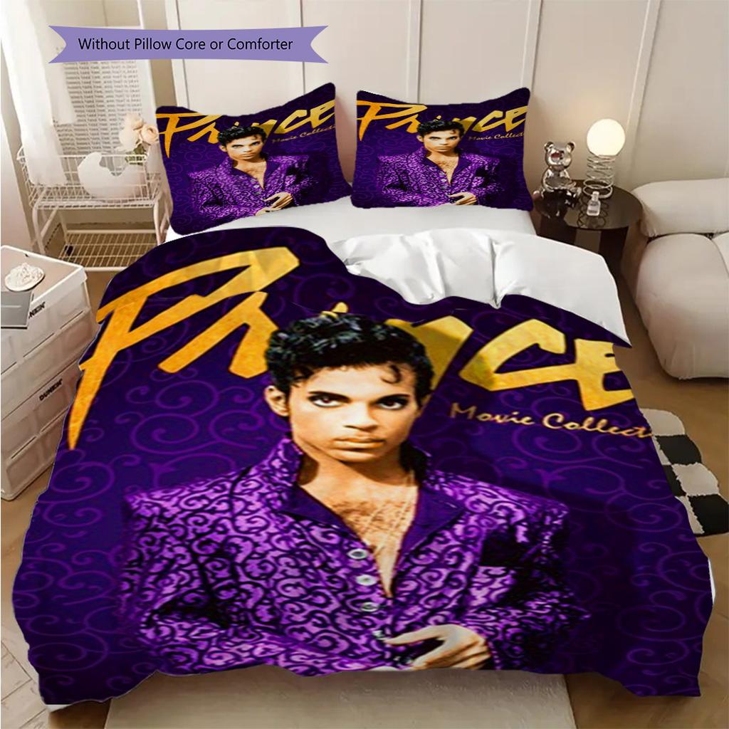Prince Purple Passion Movie Collection Threepiece Set 1 Duvet Cover 2 Pillowcase Without Core Bedding Set Soft And Comfortable
