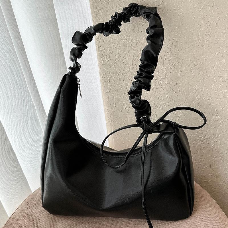 

Нишевая сумка подмышку класса люкс для женщин, новая плиссированная модная сумка-мессенджер для通勤, универсальная и модная сумка через плечо