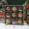 9Pcs/box Golden Christmas Ball Decor Christmas Tree Ornaments Christmas Ball Suit Shatterproof Flash Hanging Balls Decor New