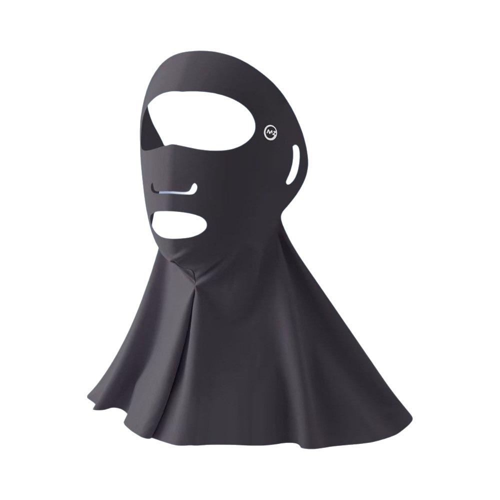 Solid Color Ice Silk Face Veil Polyester Neck Wrap Simple Sunscreen Mask  Male