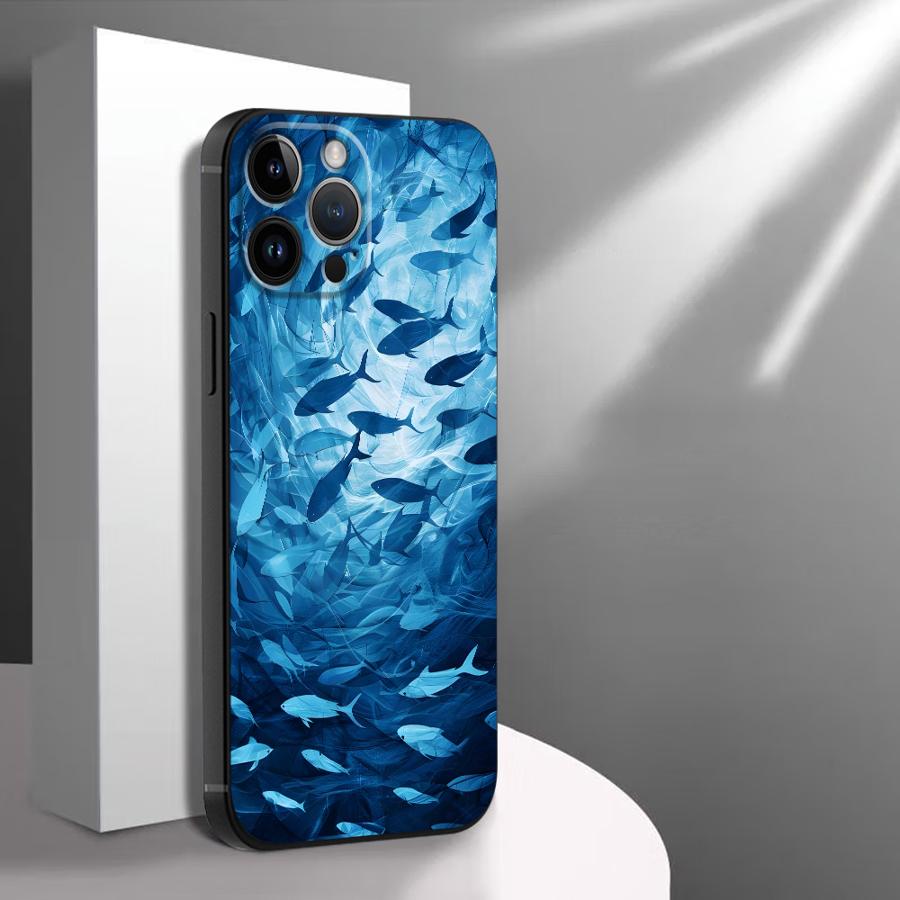 

Creative Marine Organisms Art Phone Case for Apple iPhone 17 Pro Max 13 17e Air 11 12 XR XS MAX 15 Pro 7 8 14 16 Funda Phone iPhone 8 Plus