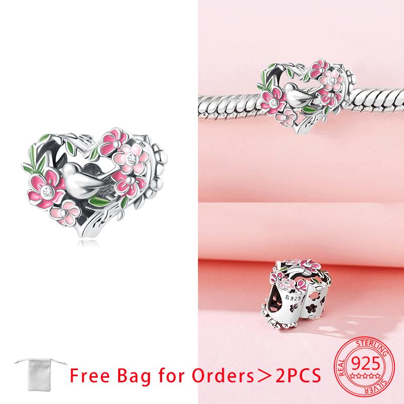 Original Copper Animal Colorful Parrot Jade Series Charms Hummingbird Bird Beads Pendant Fit Diy Bracelet Women Jewelry Gift