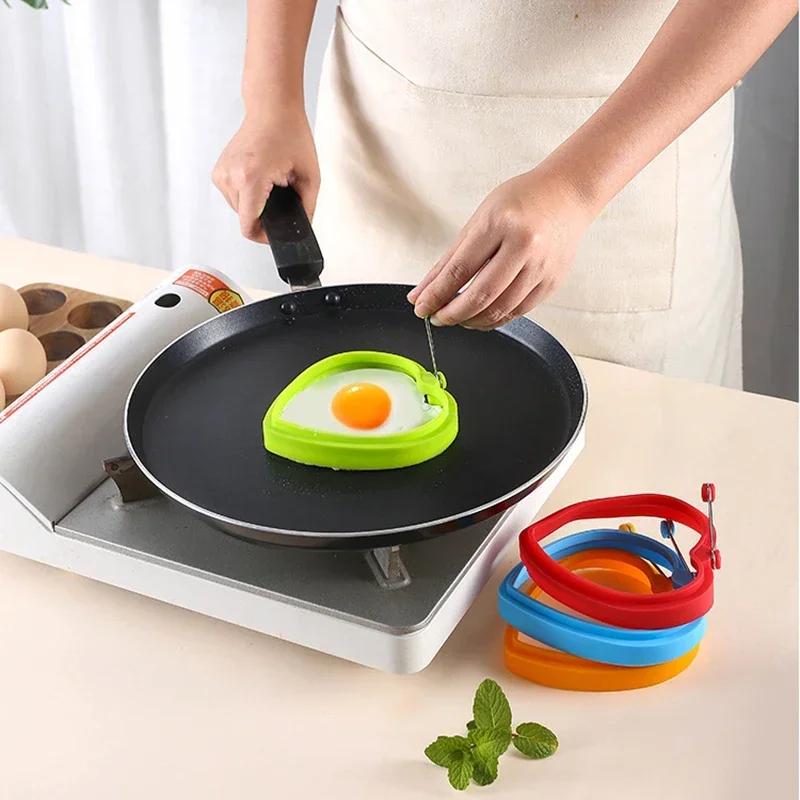 1/4pcs Pancake Maker Fried Egg Mold Silicone Forms Non-stick Simple Operation Pancake Maker Omelette Mold Kitchen Egg Tool
