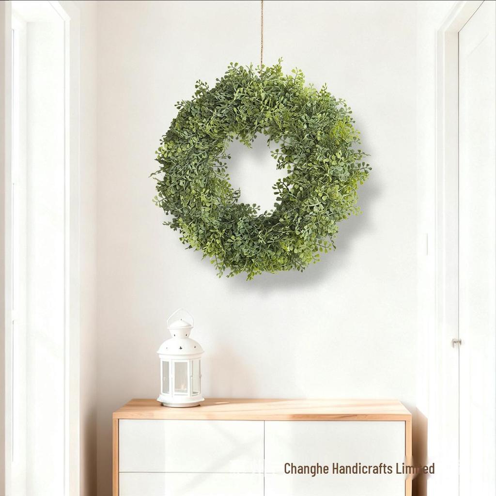 Artificial Green Leaf Wreath for Home Decoration and Venue Arrangement