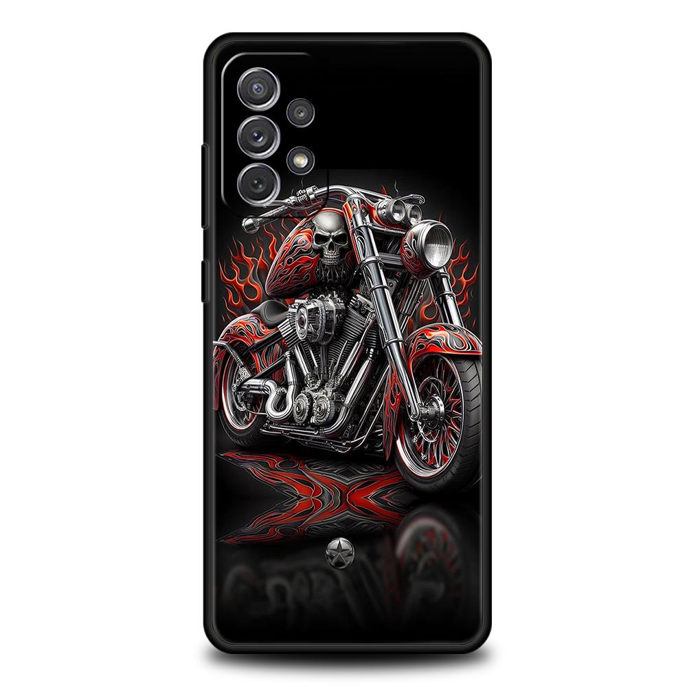 

Phone Case for Samsung Galaxy A55 A53 A52 A52S A51 A41 A35 A32 A25 A23 A15 A13 A71 Soft TPU Colors Vintage Motorcycle Painted Samsung A17