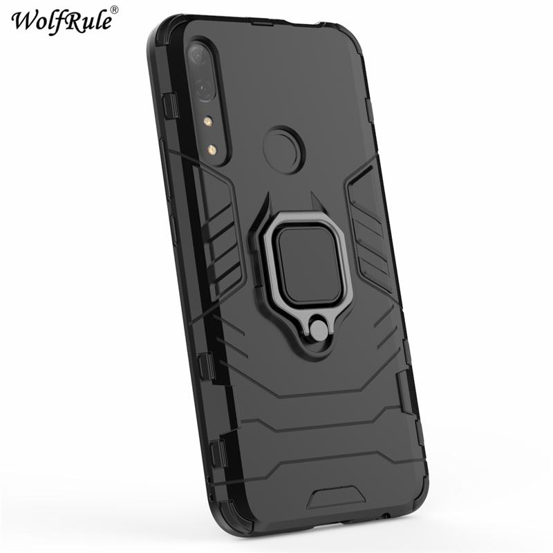 Halter Magnetische Hülle Für Huawei Honor 9X Hülle Honor 9X Langlebige Metallring Ständer Abdeckung Für Huawei Honor 9X STK-LX1 Hülle Wolfrule