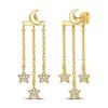 925 Silver Hoops Earrings Starlight Crystal Pearl Bow Sun and Moon Earring With Zirconia Fashion Jewelry for Women Girl