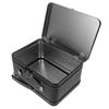 Portable Lunch Tin Box Sturdy Tinplate Construction with Handle Hinged Lid Buckle Latch Leakproof Storage for Food Crafts
