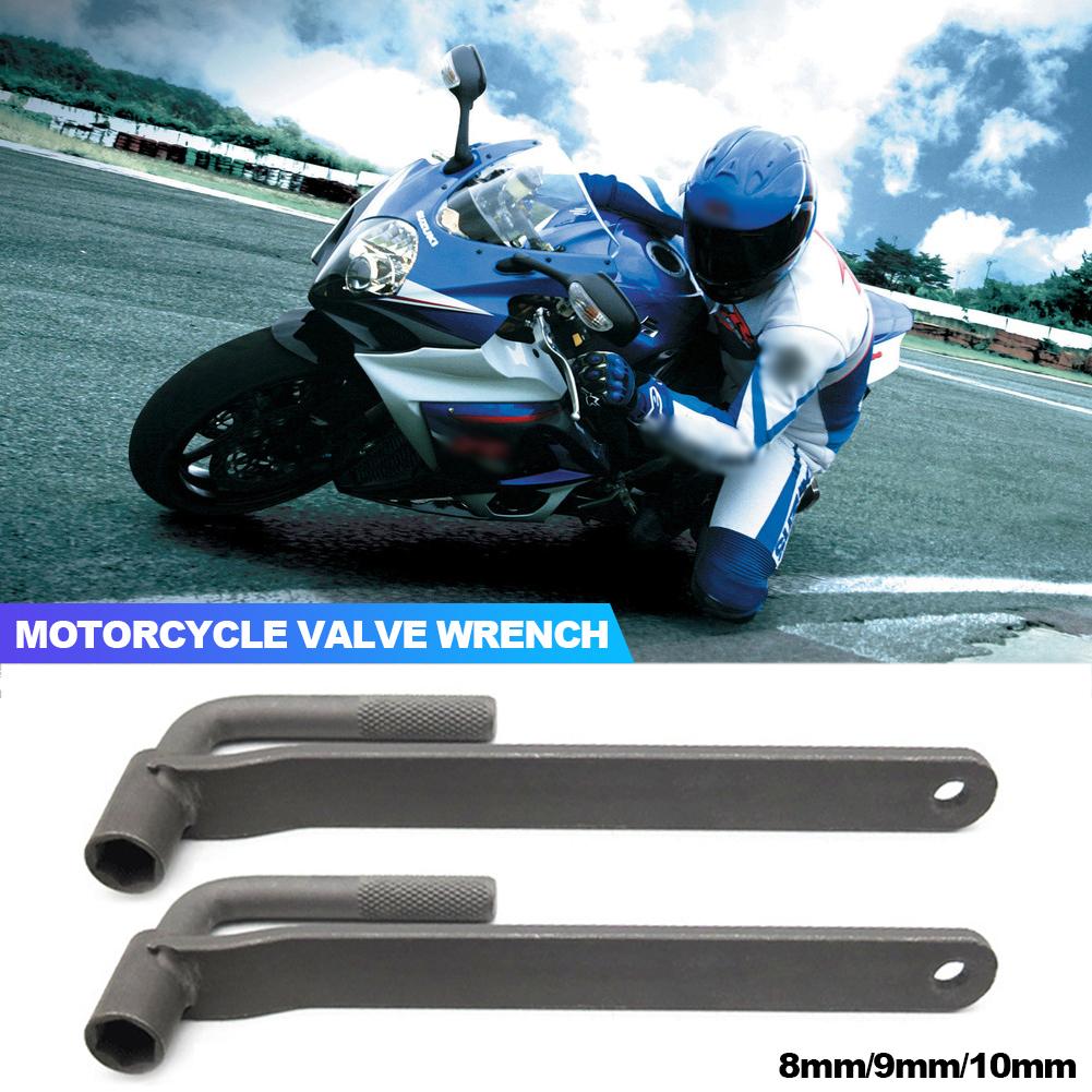 Ventil-Einstellwerkzeug für Motorradmotoren, Vierkant-Innensechskant, T-Schlüssel, Ventilschraubenschlüssel, 8 mm, 9 mm, 10 mm, Fühlerlehre 0,02 bis 1 mm