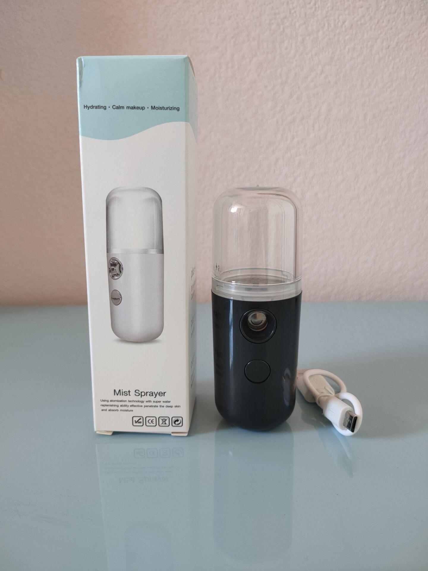 

30 мл мини-нано-распылитель для лица USB-распылитель отпариватель для лица увлажнитель увлажняющий против старения морщин женские инструменты для ухода за кожей чёрный