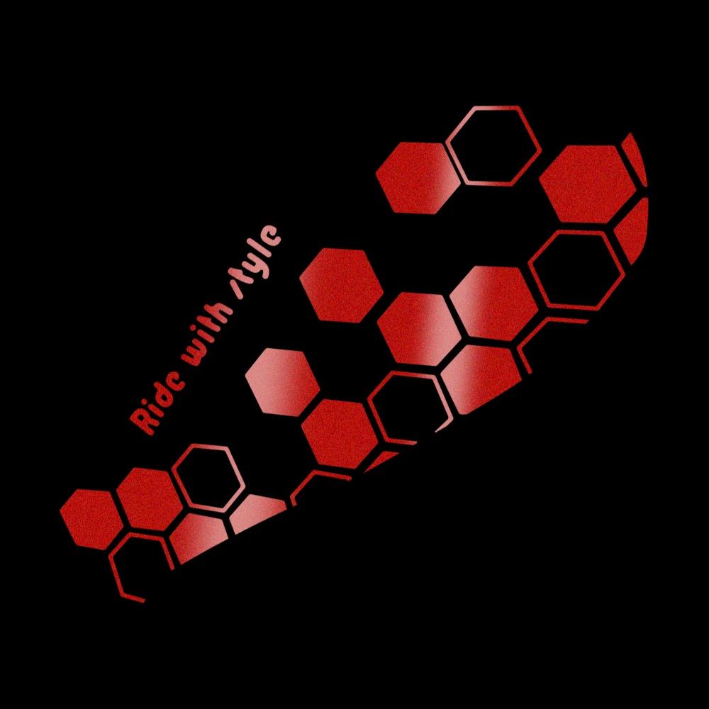 Motorcycle Fender Stickers Creative Hexagonal Reflective Honeycomb Shaped Stickers Personalized Motorcycle Decals Decoration