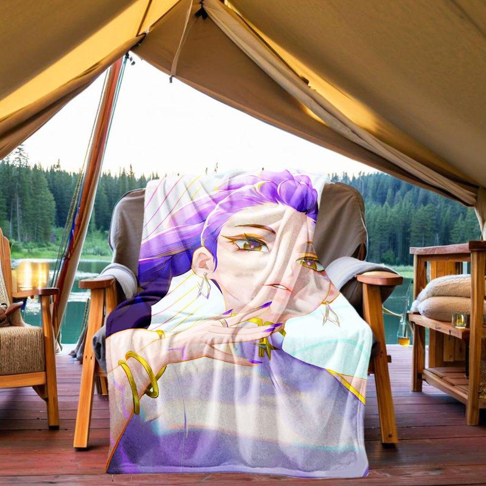 "Vivid Purple Hair Earrings: Add a Pop of Color to Your Look!"Blanket Lightweight Flannel Throw Blanket for Sofa, Bed, Travel, Camping, Livi