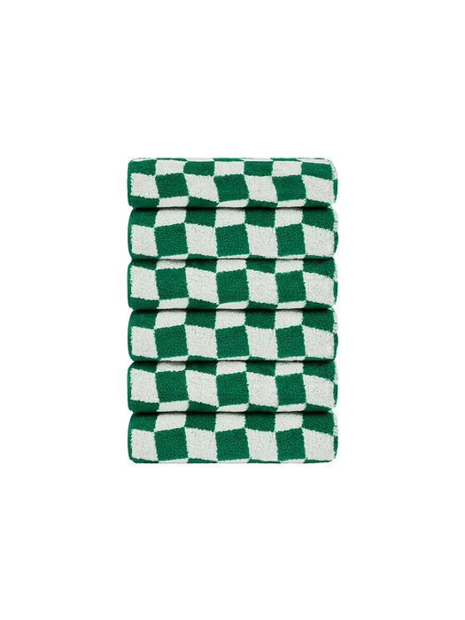 TETO 6P Pixel Green Supima Towel 230g Green 230g
