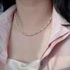 Sterling Silver Dopamine Candy Color Freshwater Baroque Pearl Women's Necklace