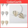Boucles d'oreilles tendance en alliage en forme de feuille pour femmes avec incrustations de pierres précieuses 2021