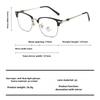 Fashion New Metal Half Frame Reading Glasses Men's Personalized Trend Fashion Presbyopia Glasses Blue Light Blocking Glasses