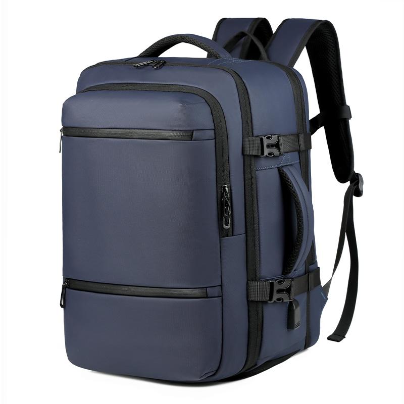 Sac à dos unisexe intelligent multicouche - Port USB, Zones humide/sèche et Compartiment à chaussures, Oxford léger pour le travail/voyage/usage quotidien
