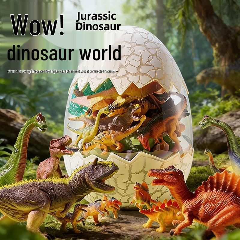 Interactive Dinosaur Egg Toys: Jungle Jurassic PVC Models for Kids' Cognitive Play
