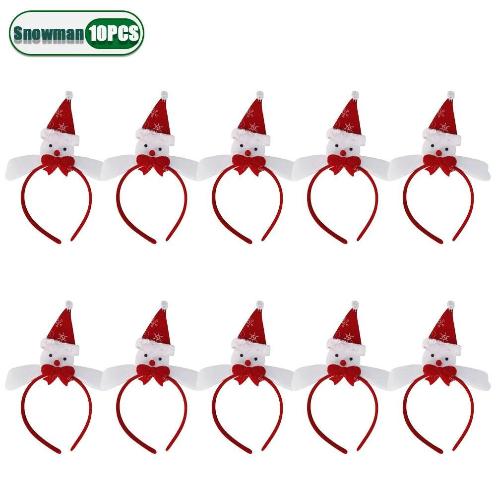 1-20 STÜCKE 2025 Neue Weihnachts-Haarbänder Festliche Partydekoration Erwachsene Kinder Foto-Requisiten Weihnachtsmütze Schneemann Stirnband